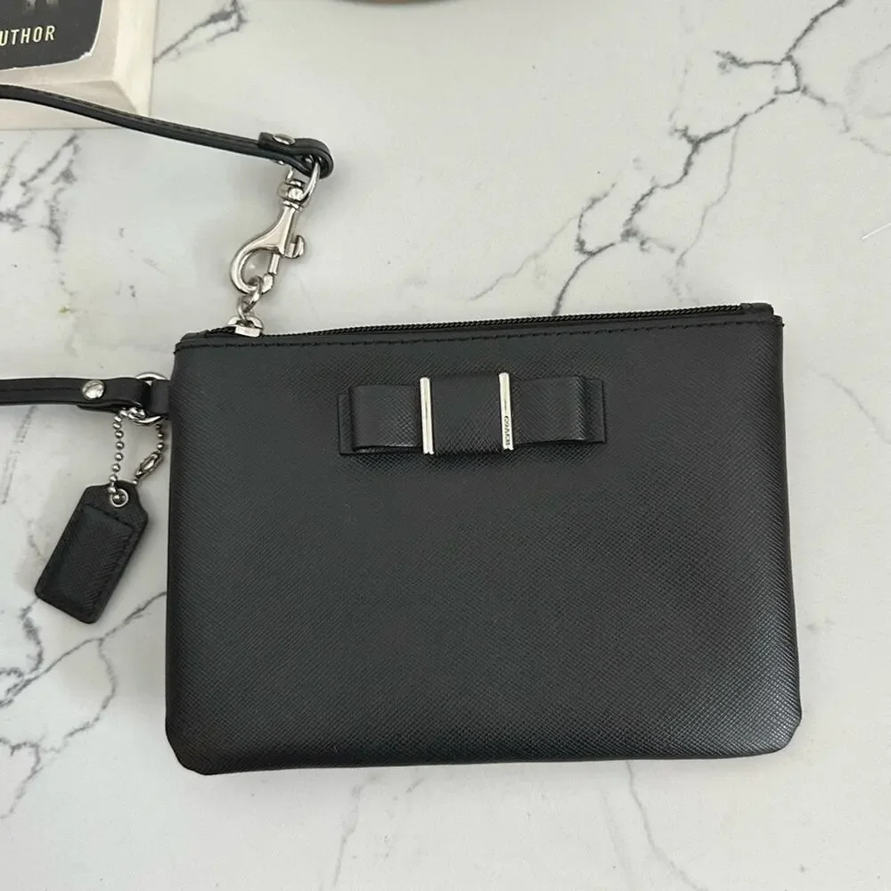 Coach black wristlet